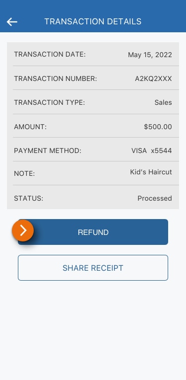 Image of the Transaction Details view in the PNC Mobile App​