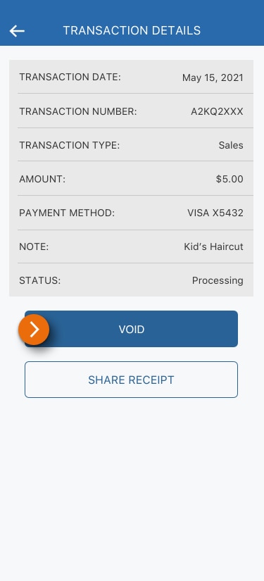 Image of the Transaction Details view in the PNC Mobile App. ​