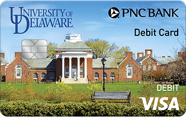University of Delaware PNC Bank Visa Debit Card
