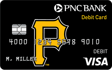 Tarjeta de débito PNC Visa, diseño de los Pittsburgh Pirates